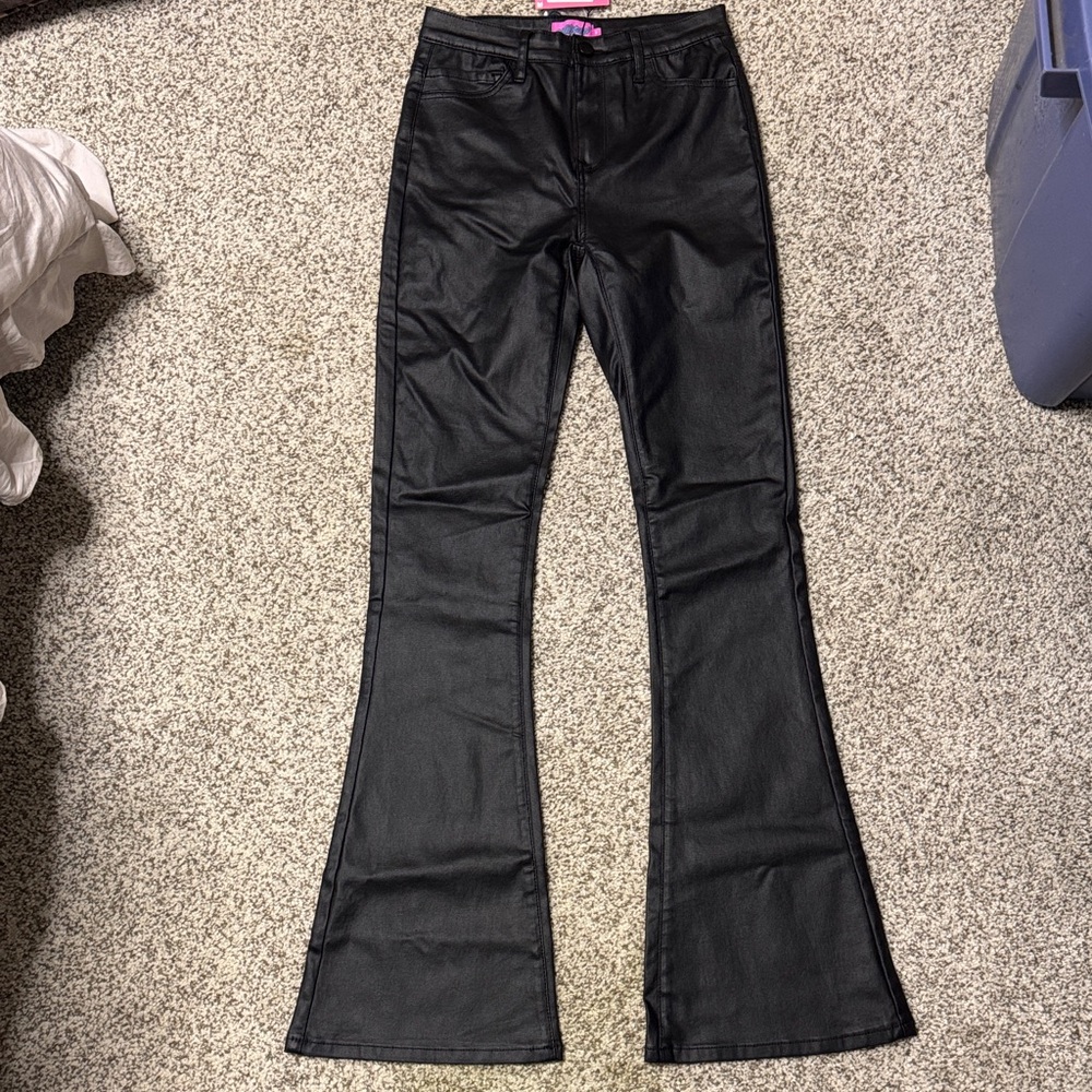 Edikted Sleek Black Flare Pants